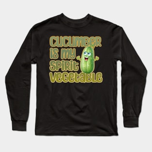 Cucumber is My Spirit Vegetable Long Sleeve T-Shirt